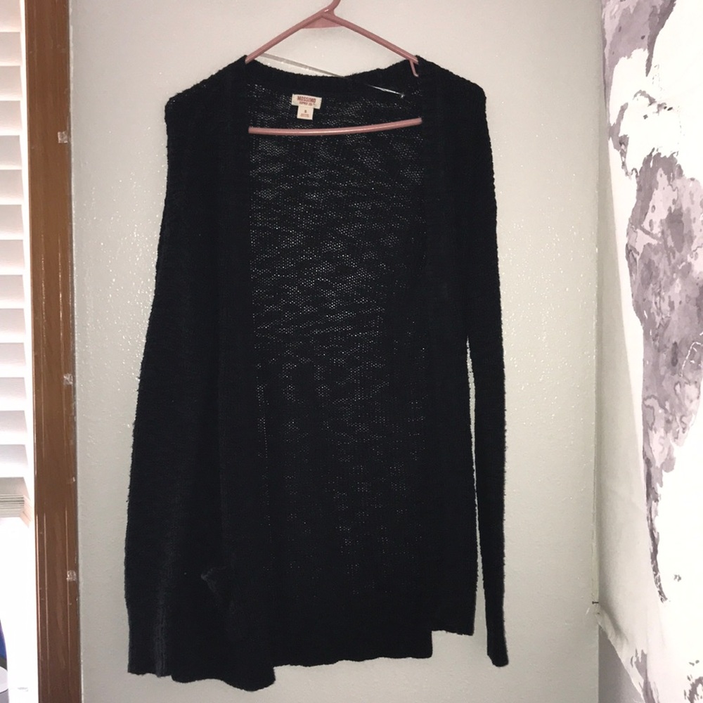 black cardigan
